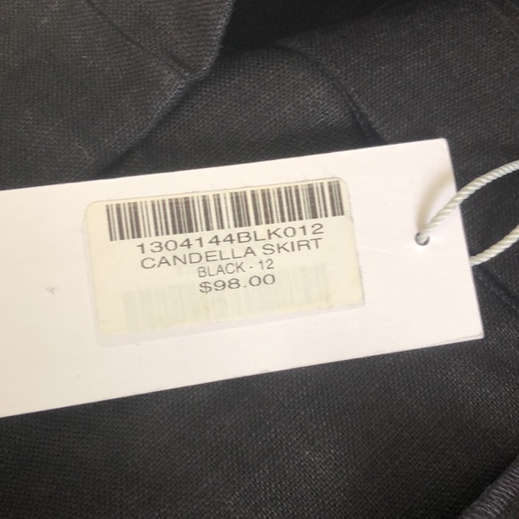Reformation Linen Candela skirt black Size 12 - Picture 3 of 5